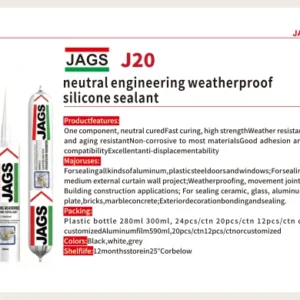 JAGS J20 Neutral Engineering Weatherproof Silicone Sealant