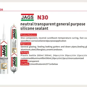 JAGS N30 Neutral Transparent General Purpose Silicone Sealant
